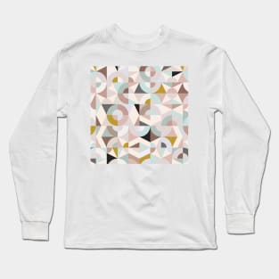 Modern Geometry in Pastels Long Sleeve T-Shirt